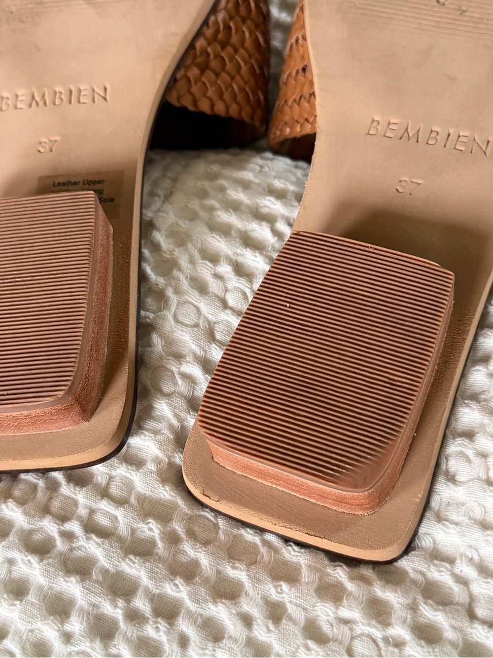 Bembien Mesa Woven Leather Slides Sienna EU 37 - Picture 5 of 13